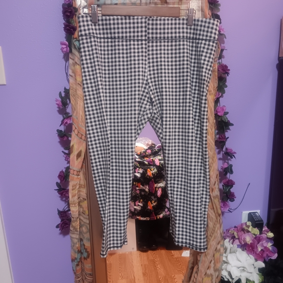 Mixit Pants - Mixit Black and White Checkered Fabric